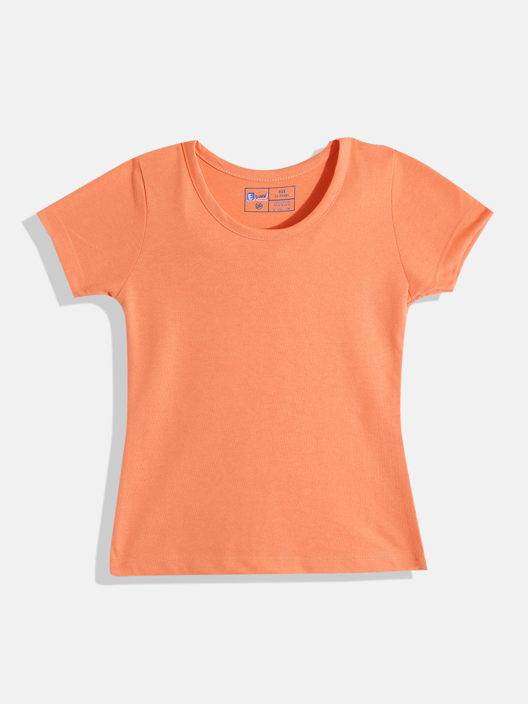 

Eteenz Girls Premium Cotton Round Neck T-shirt, Orange