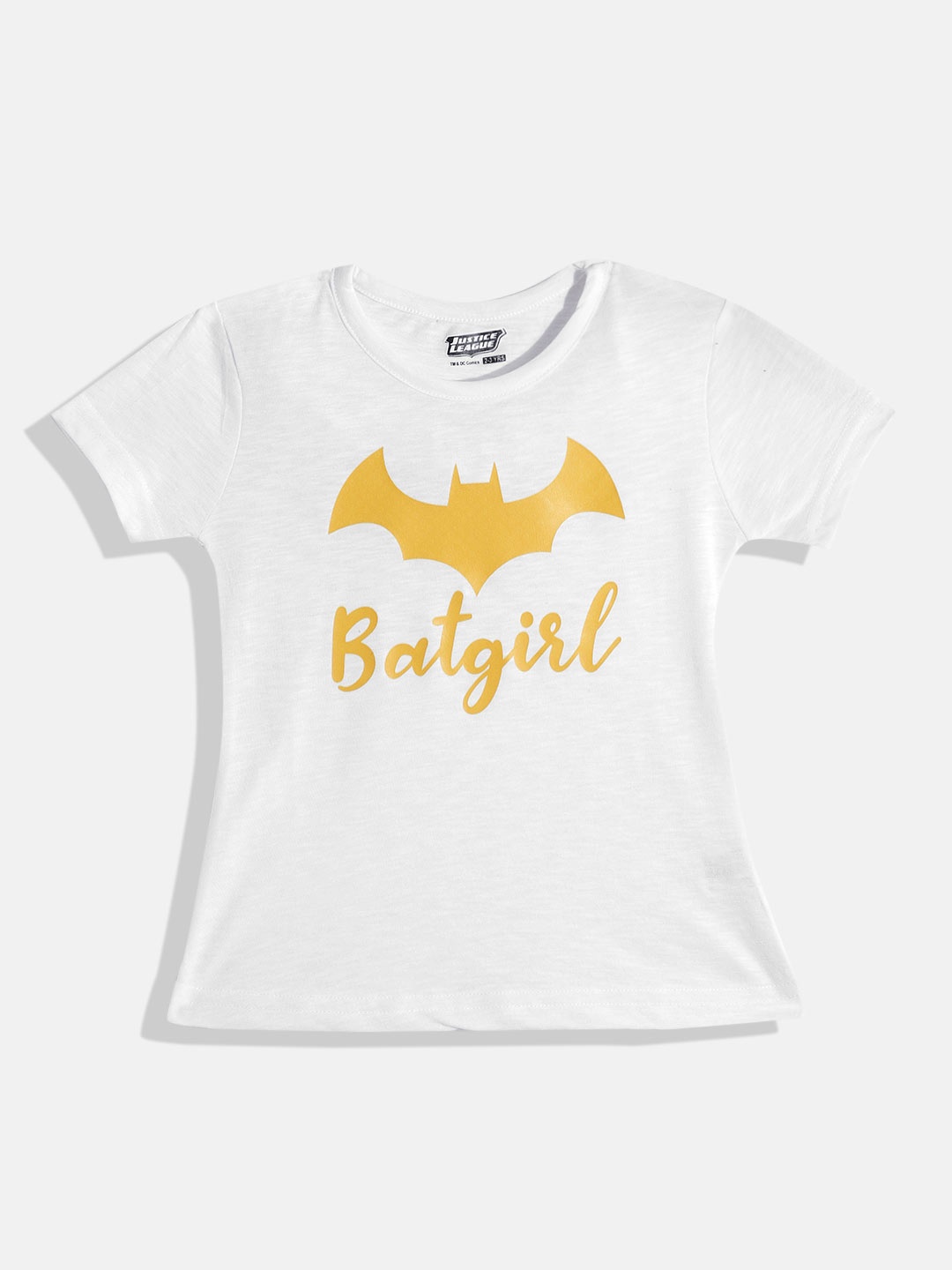 

Eteenz Girls Premium Cotton Batgirl Printed Round Neck T-shirt, White