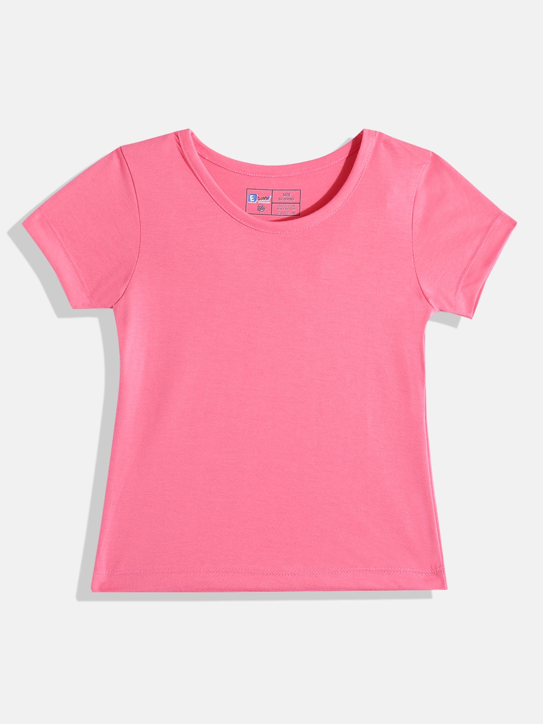 

Eteenz Girls Premium Cotton Round Neck T-shirt, Pink