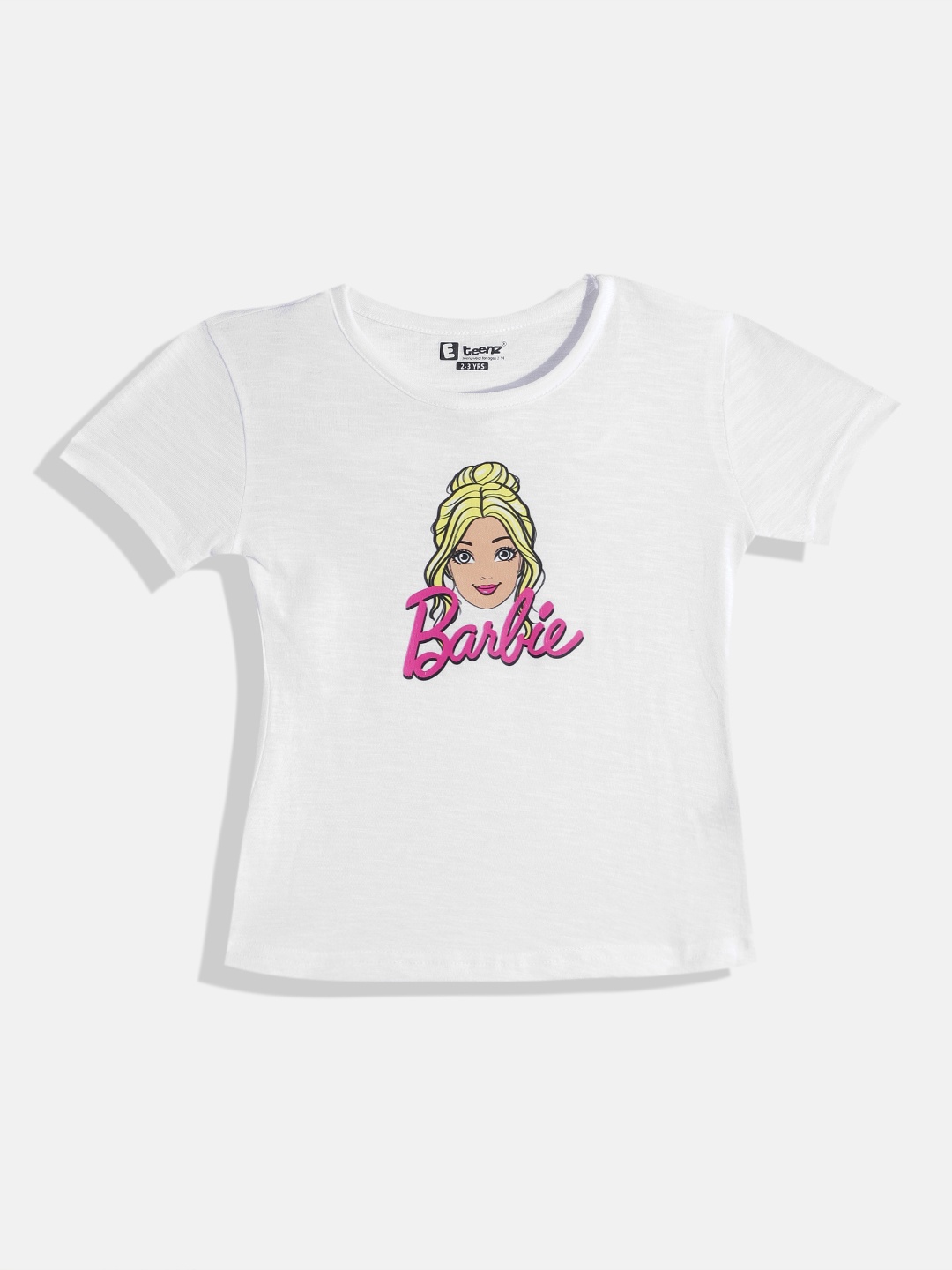 

Eteenz Girls Barbie Printed Premium Cotton T-shirt, White