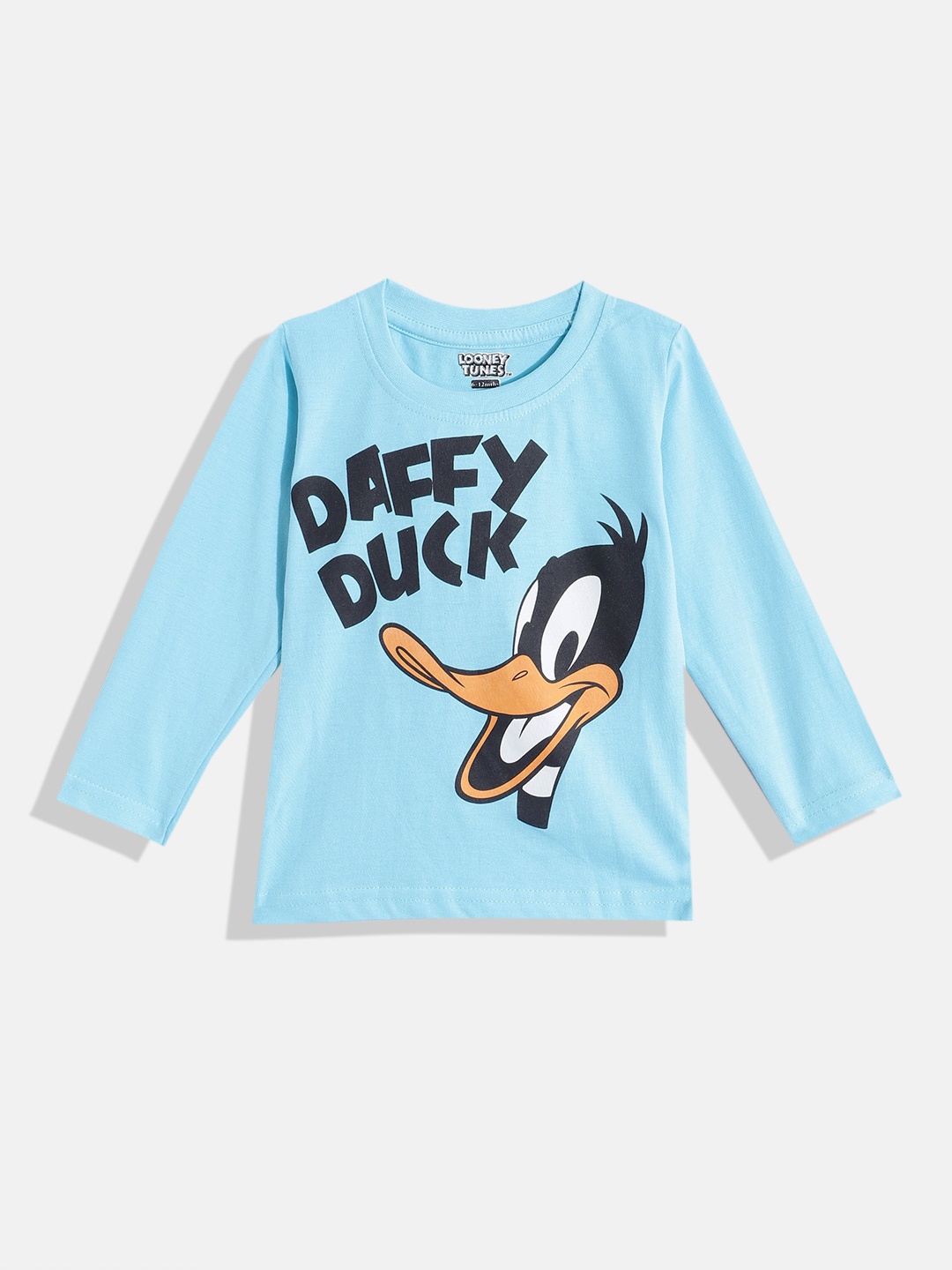 

Eteenz Boys Premium Cotton Daffy Duck Printed T-shirt, Turquoise blue