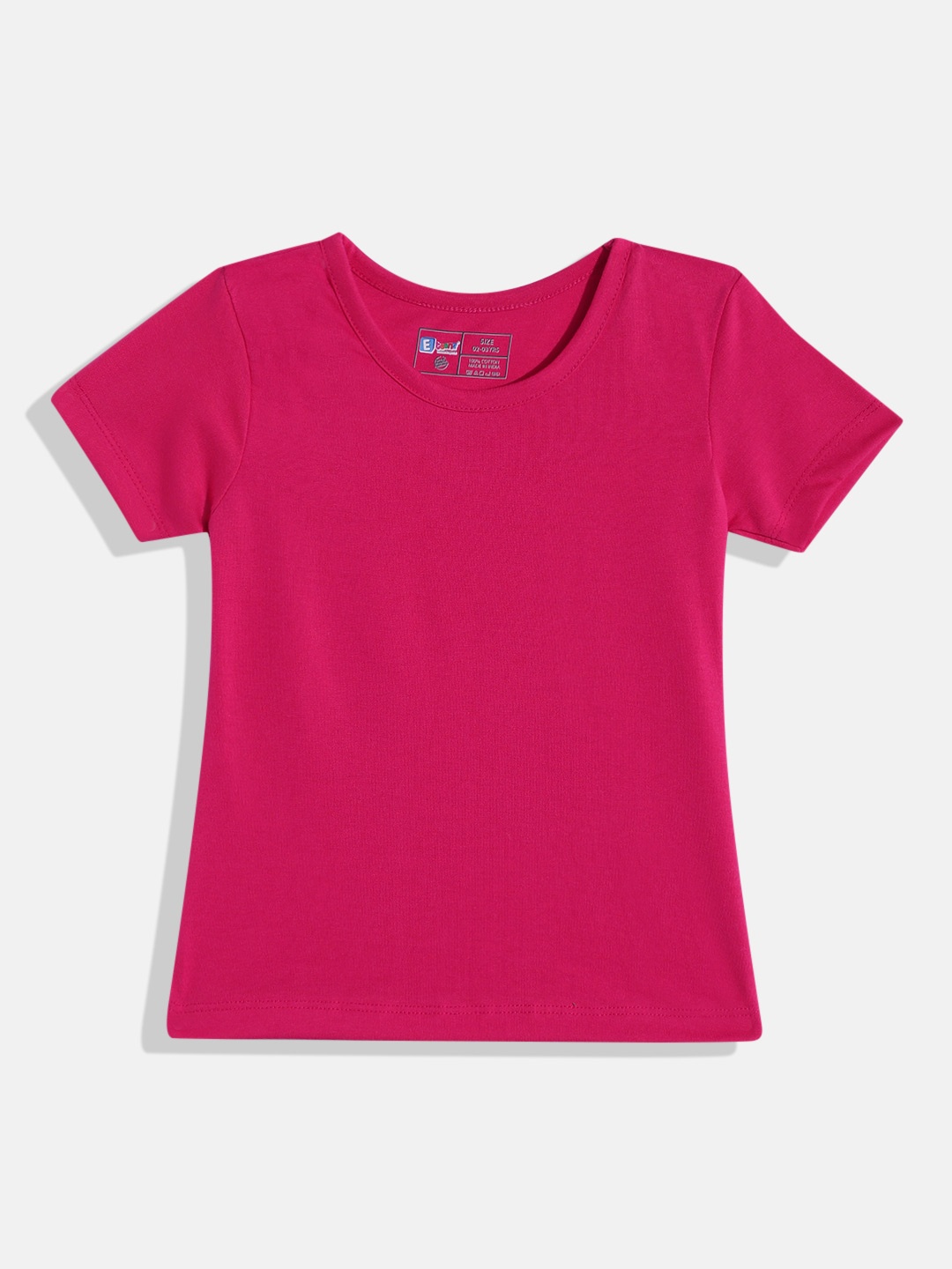 

Eteenz Girls Premium Cotton T-shirt, Fuchsia