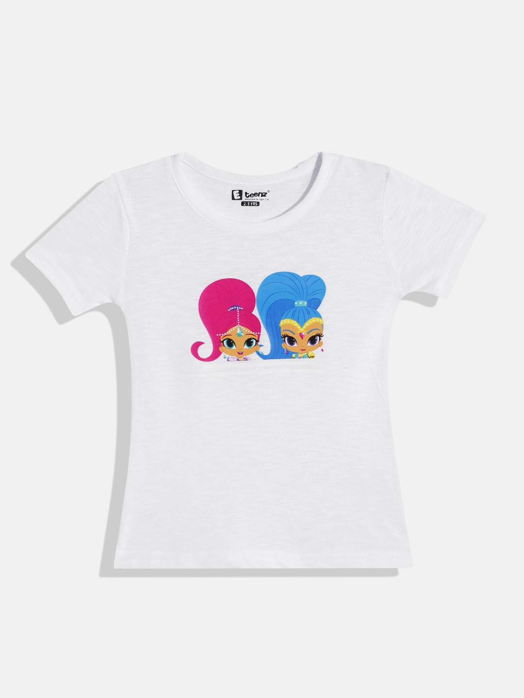

Eteenz Girls Premium Cotton Polly Pocket Printed T-shirt, White