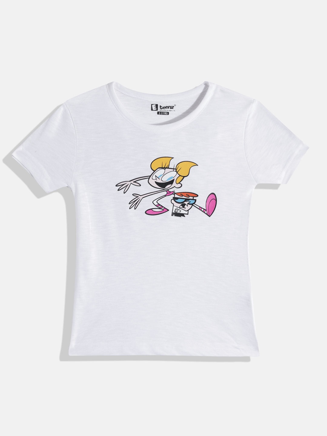 

Eteenz Girls Premium Cotton Dexter Printed T-shirt, White