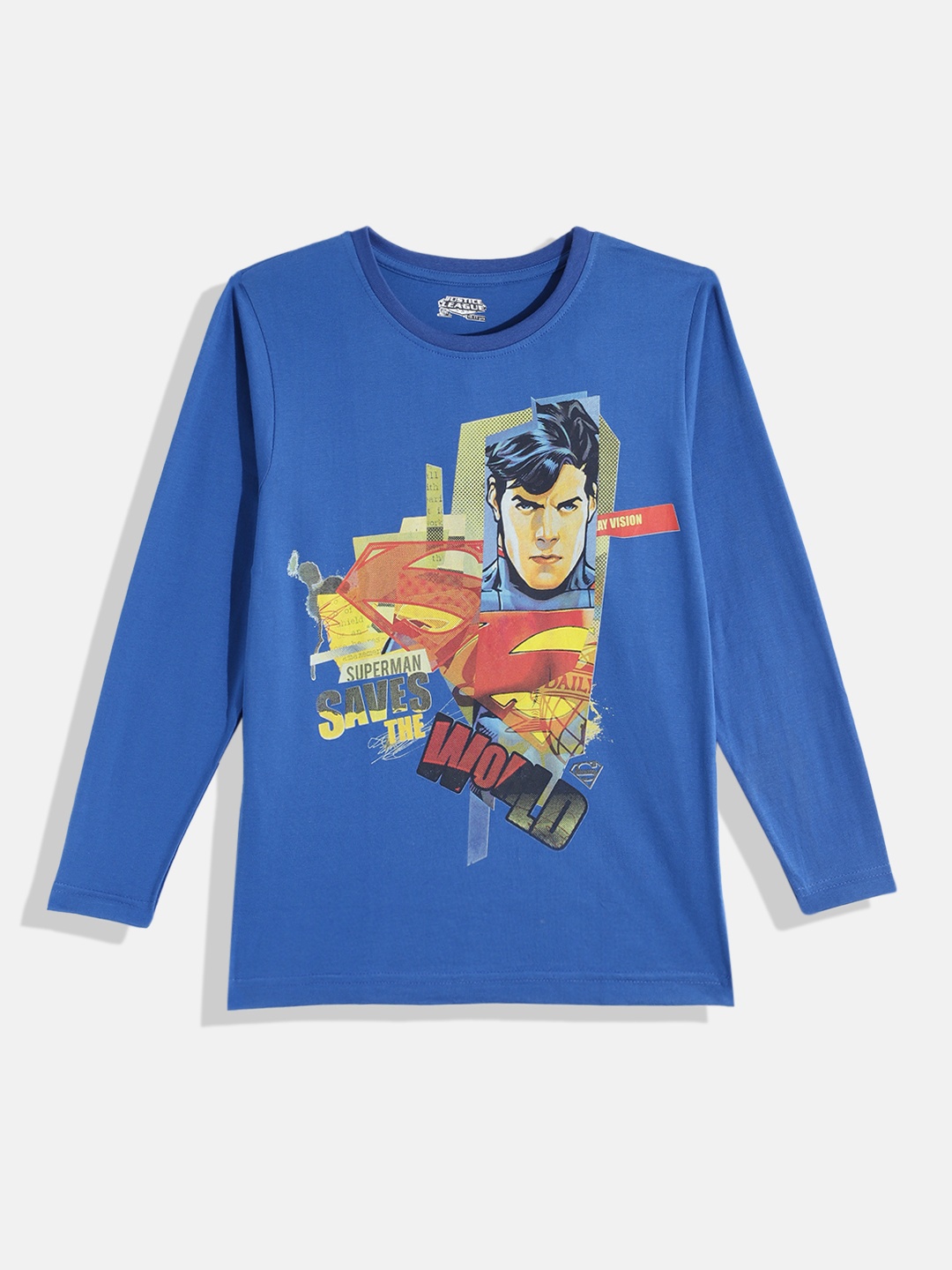 

Eteenz Boys Superman Printed Premium Cotton T-shirt, Blue