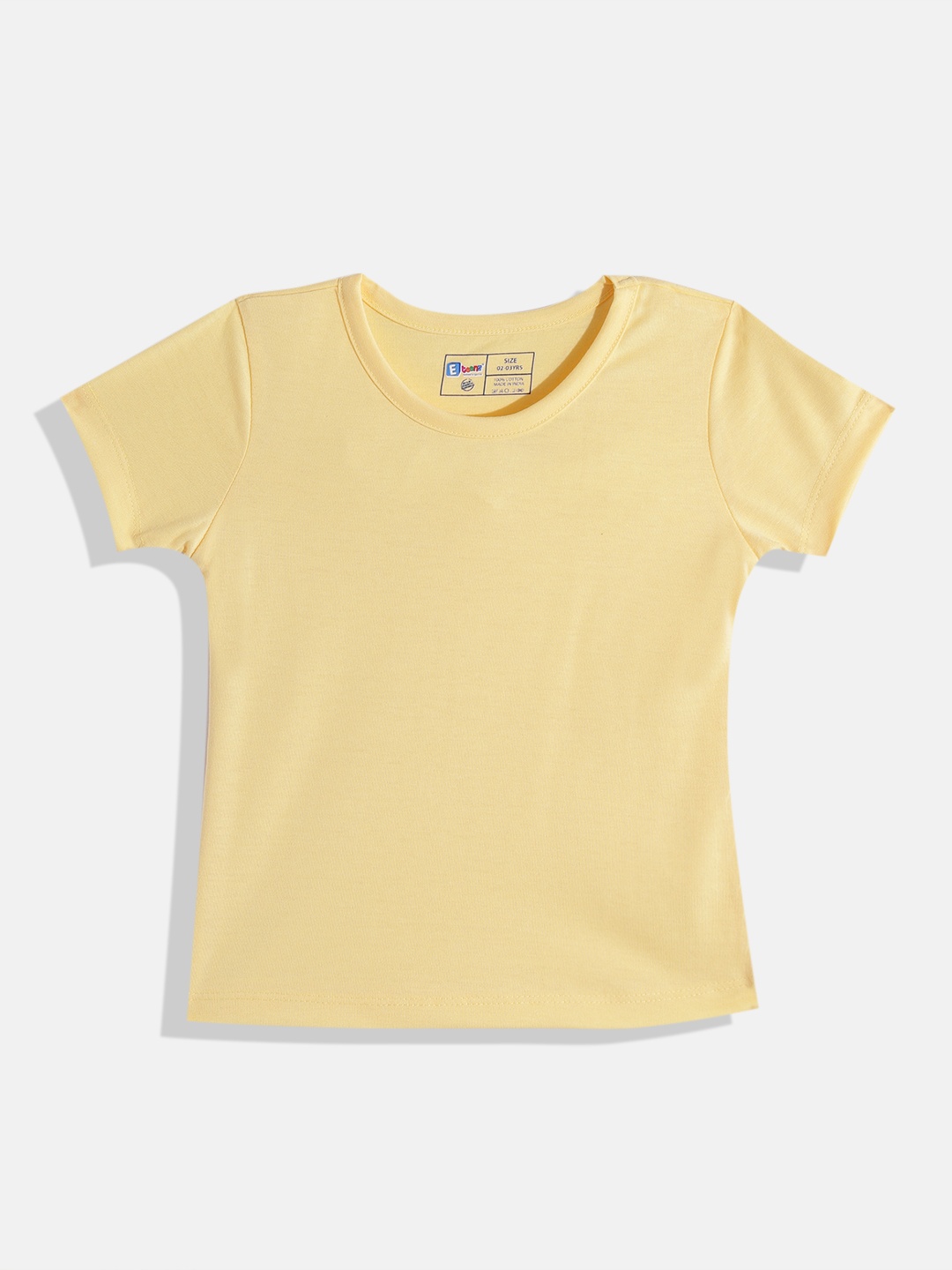 

Eteenz Girls Premium Cotton T-shirt, Yellow