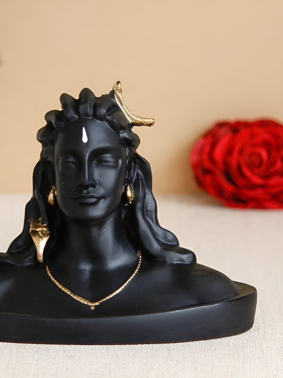 

Navyaksh Black Adiyogi Shiva Statue Showpiece