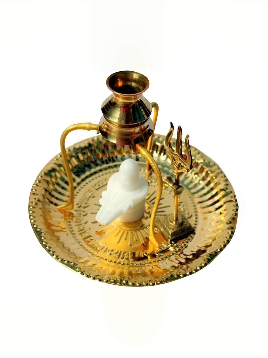 

Navyaksh Gold Toned Religious Brass Showpiece