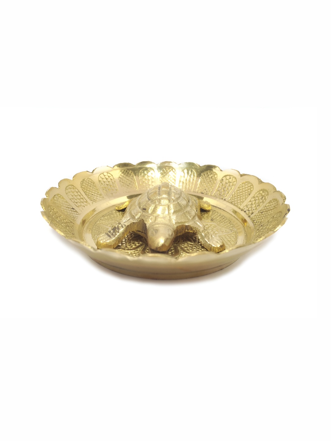 

Navyaksh Gold Toned Brass Fengshui Tortoise Showpiece