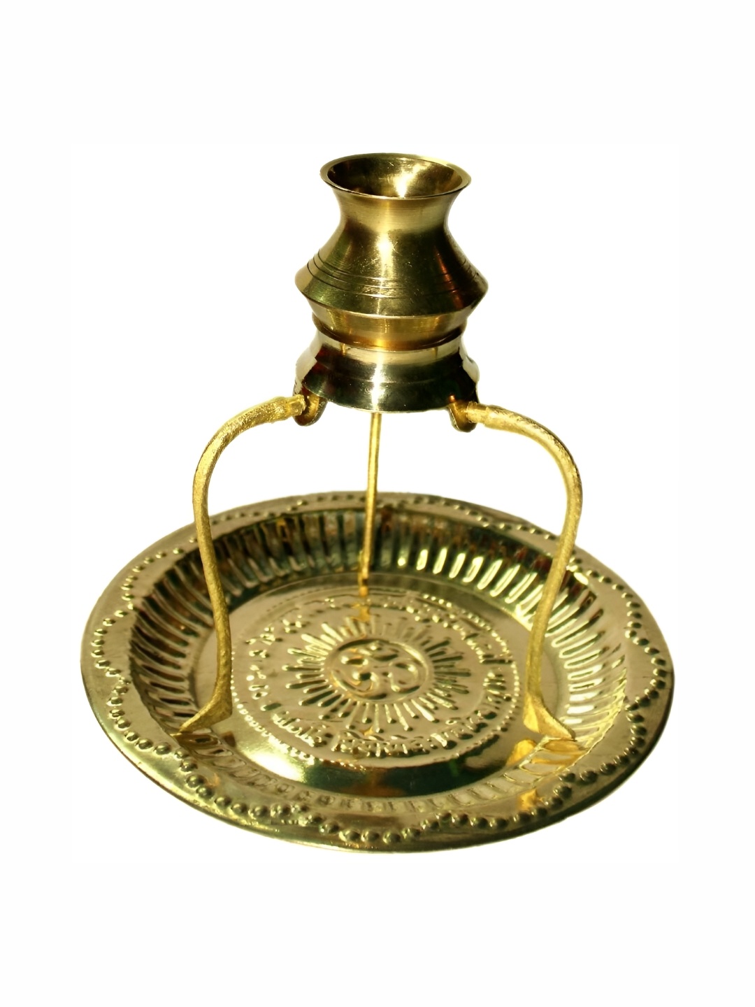 

Navyaksh 2 Pieces Pooja Thali With Abhishek Kalash Pooja Pooja Essentials, Gold