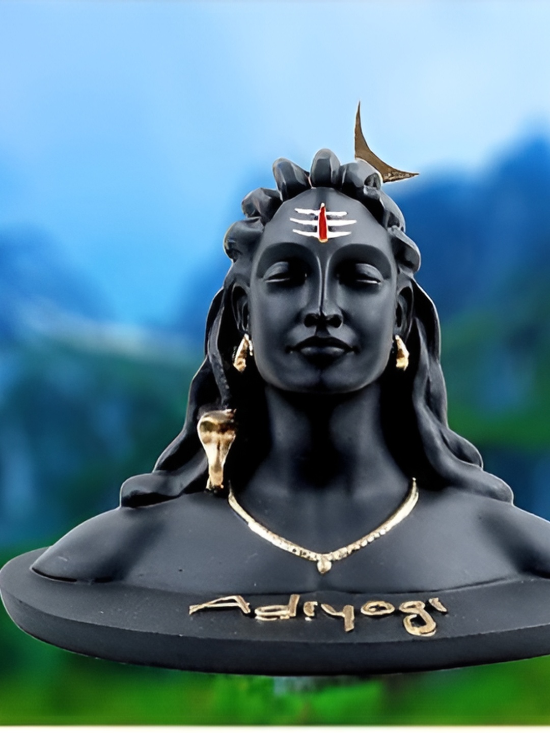 

Navyaksh Black God Adiyogi Bhagwan Showpiece