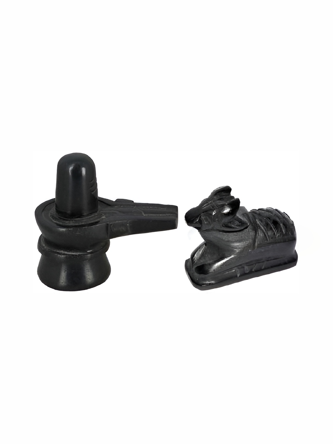 

Navyaksh Black Shivling and Nandi Idol Statue Showpiece