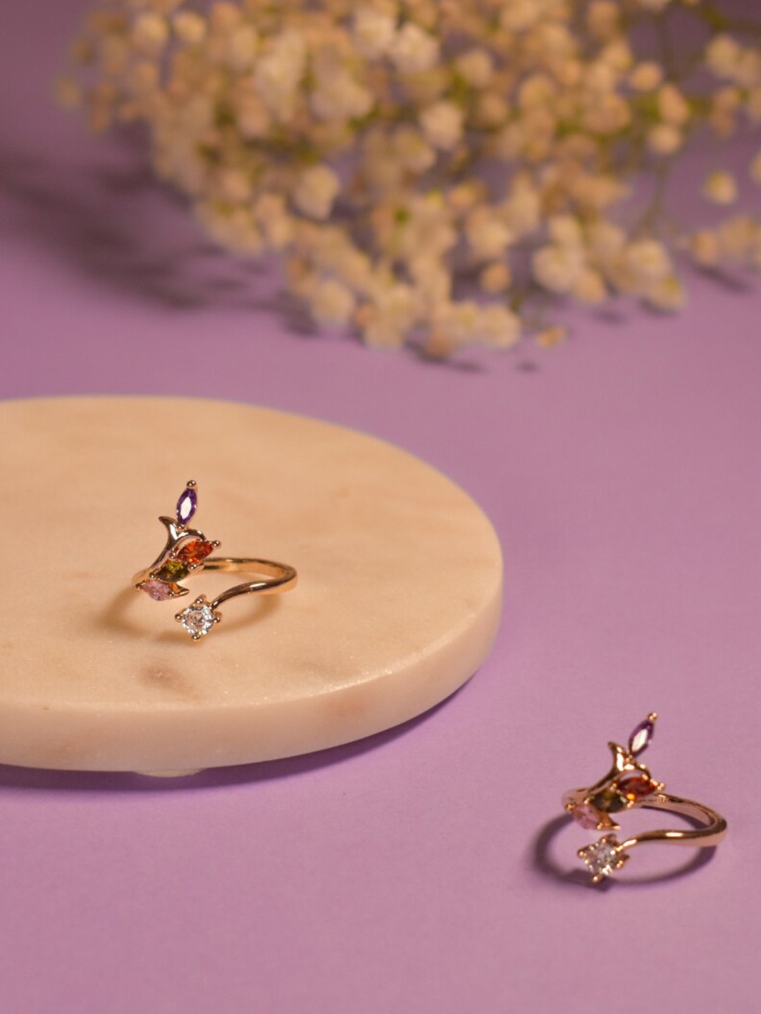 

SALTY Grand Gala Crystal Ring, Gold