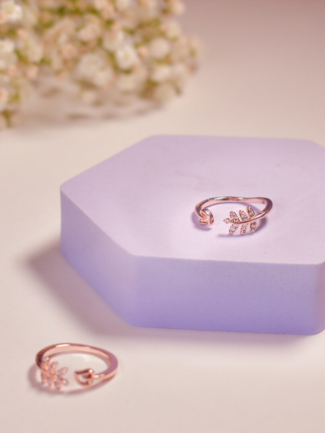 

SALTY Stone Studded Adjustable Ring, Gold