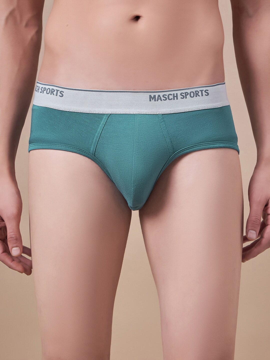 

Masch Sports Mid-Rise Anti Microbial Basic Briefs BRF-1-SOL-ET-GRN, Green