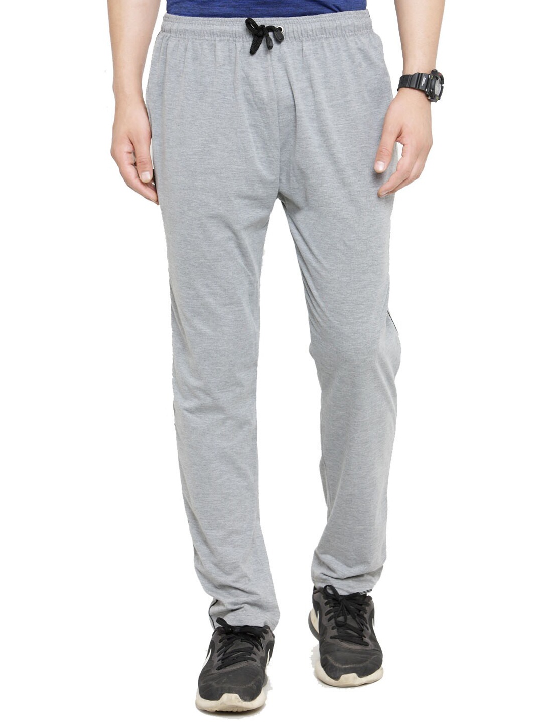 

UZARUS Men Regular Fit Mid-Rise Cotton Track Pants, Grey