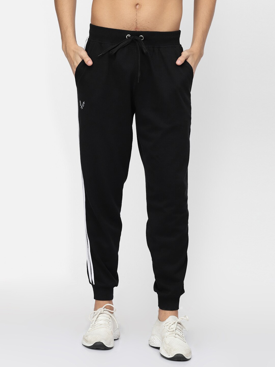 

UZARUS Men Regular Fit Mid-Rise Cotton Joggers, Black