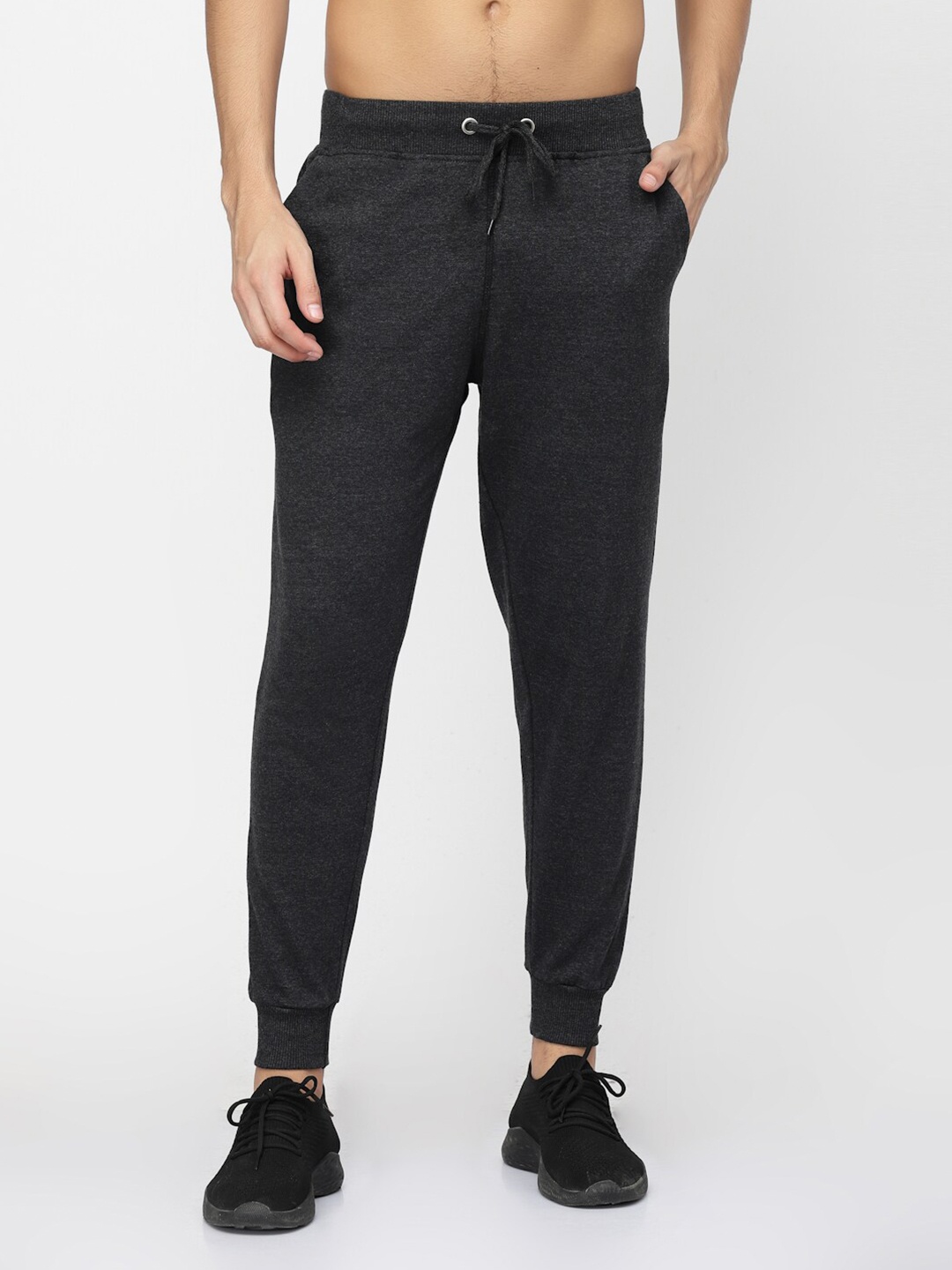 

UZARUS Men Cotton Sports Jogger, Grey melange