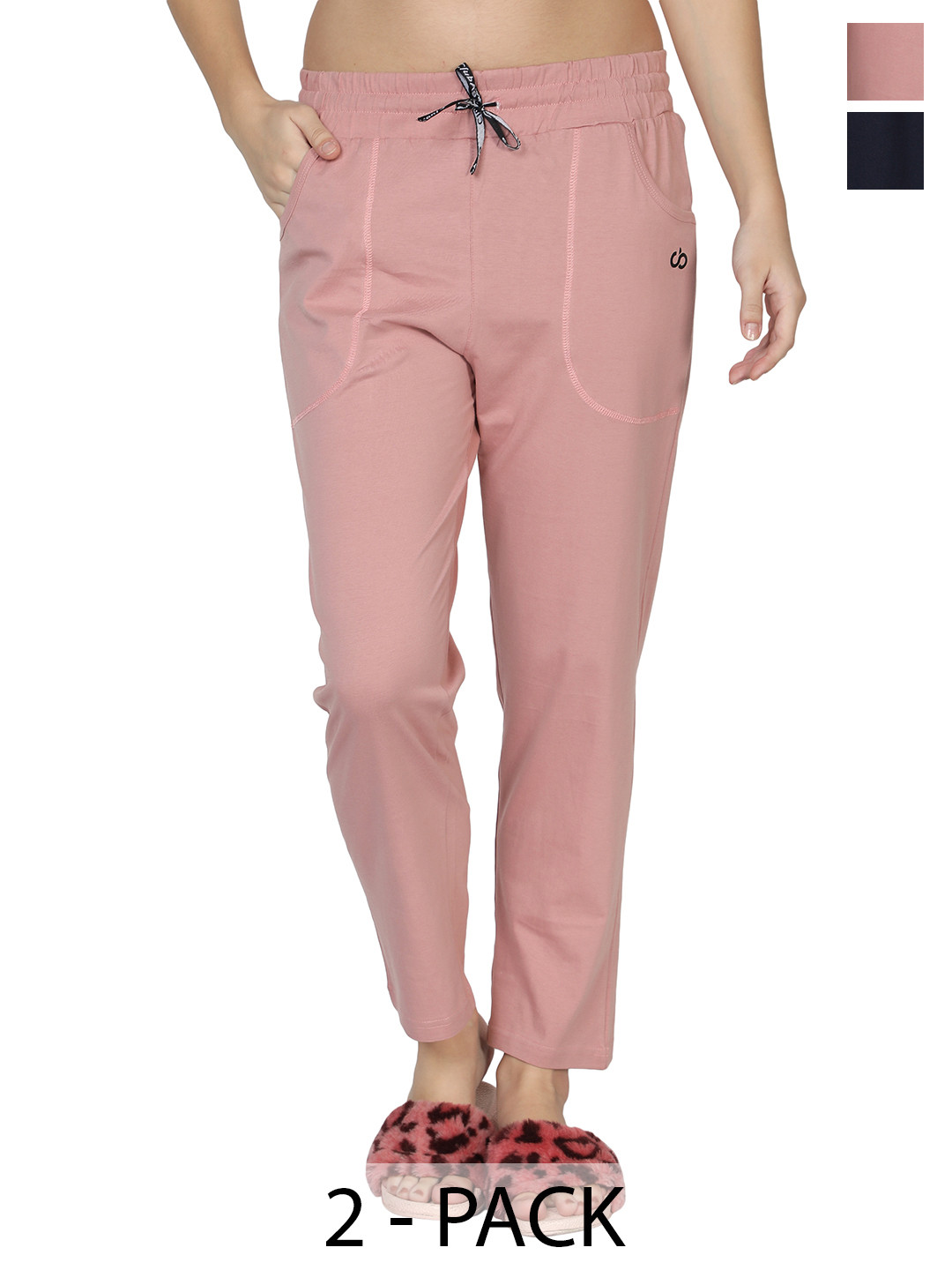 

CLUB A9 Pack Of 2 Lounge Pants, Navy blue