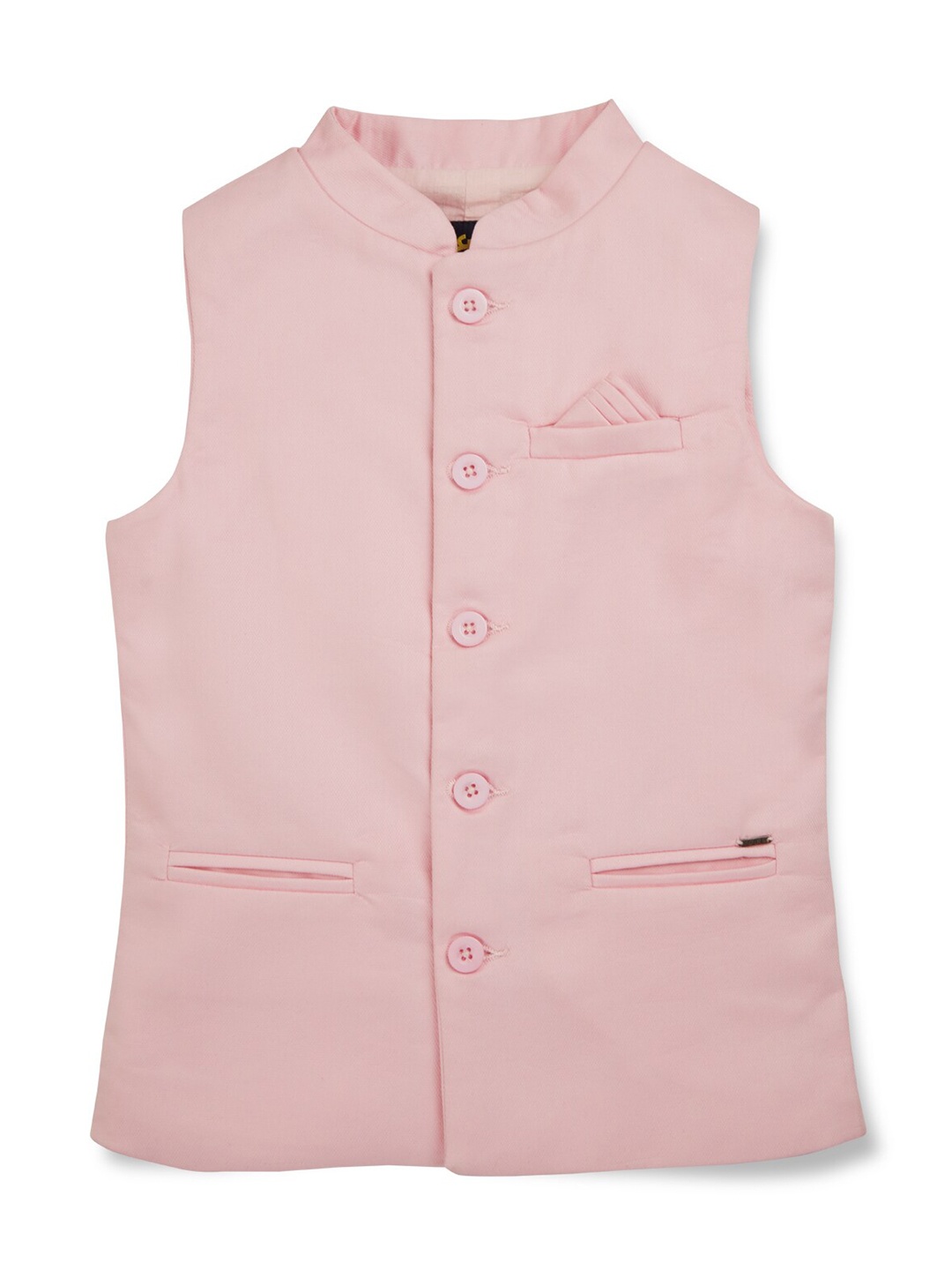 

Gini and Jony Boys Mandarin Collar Nehru Jackets, Pink