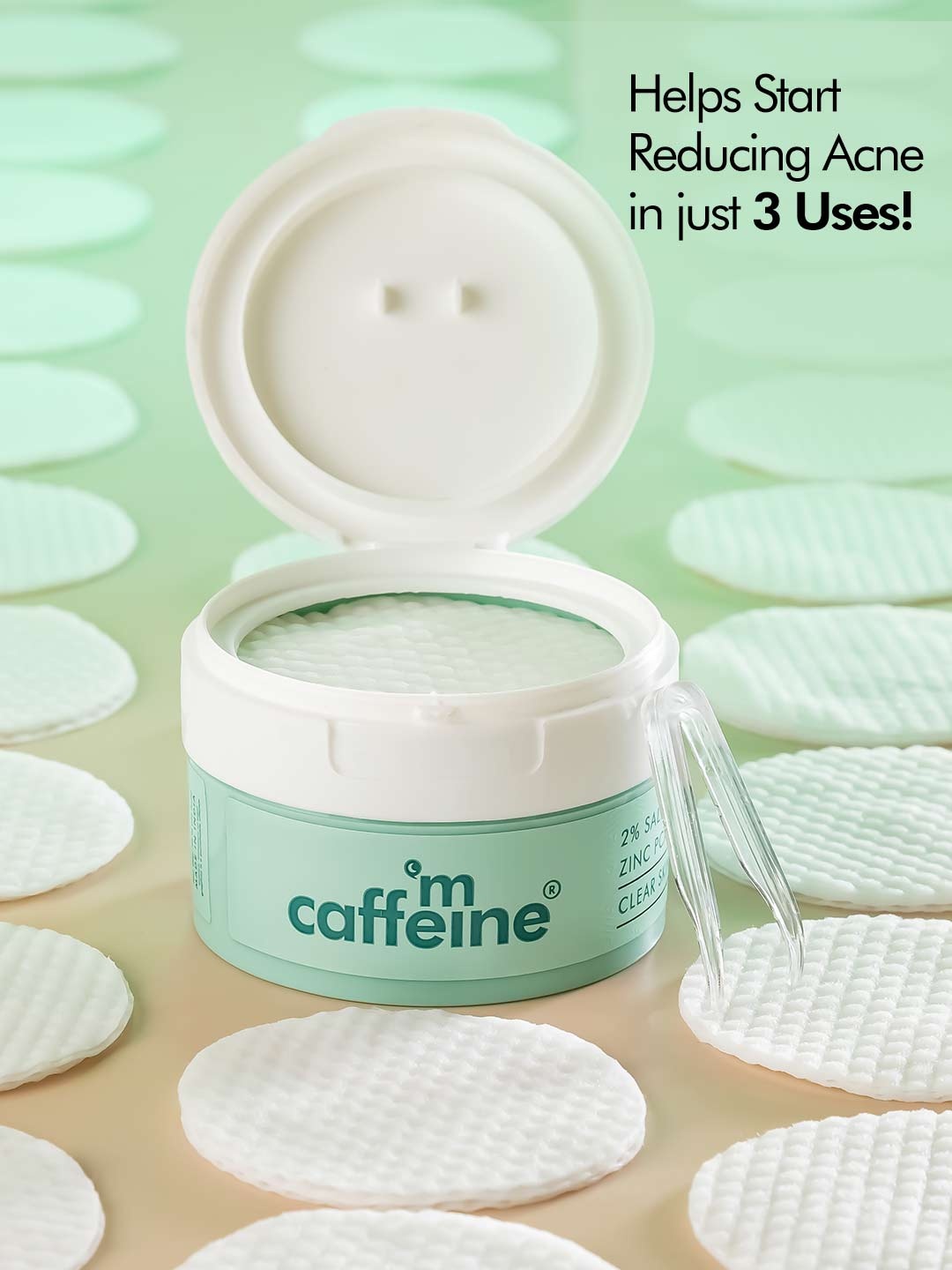 

MCaffeine 2% Salicylic Acid Zinc PCA & Matcha Tea Clear Skin Acne Pads - 40 Pads, White