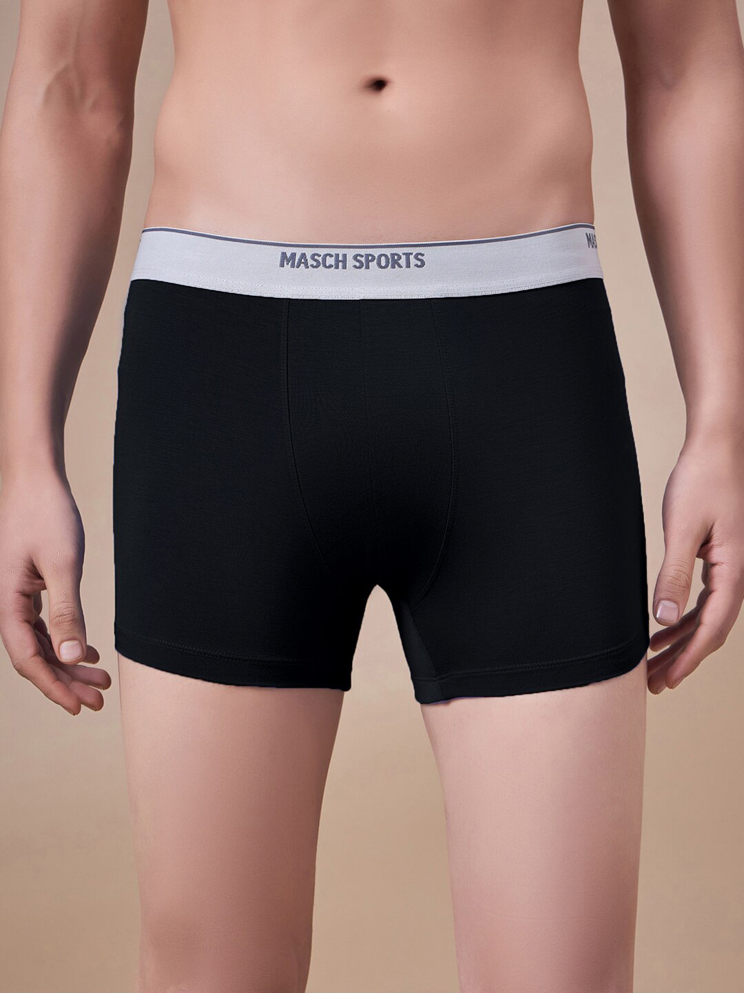 

Masch Sports Anti Microbial Trunks TRK-1-SOL-ET-BLK, Black