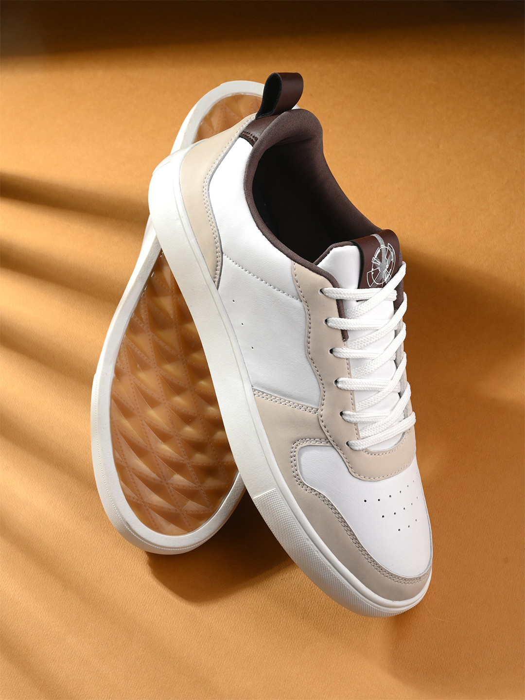 

The Roadster Lifestyle Co. Street Surge Collection Colourblocked Lace-Ups Sneakers, White