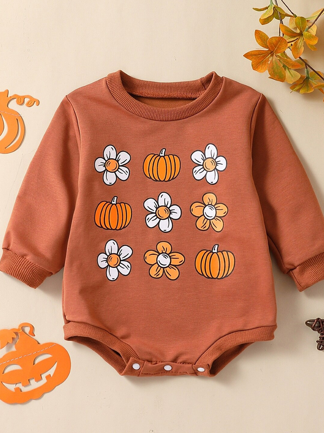 

StyleCast Girls Brown Floral Printed Bodysuit