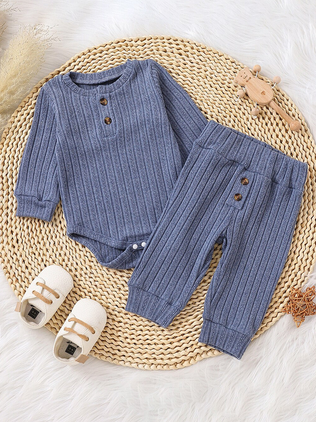 

StyleCast Infants Blue Striped Leotard With Trousers