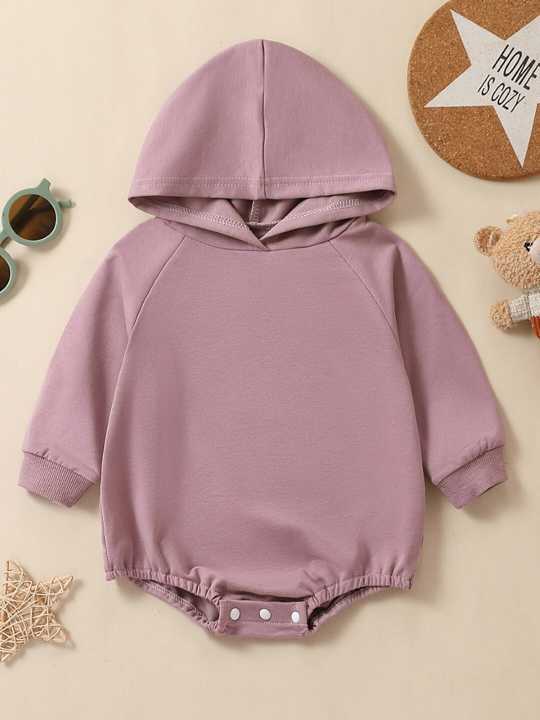 

StyleCast Infant Girls Pink Hooded Bodysuit