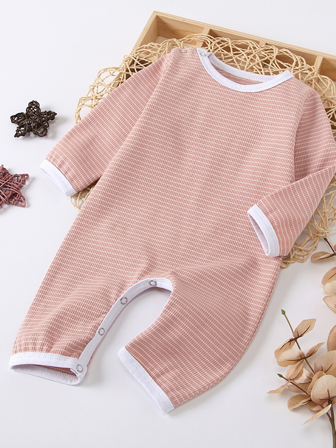 

StyleCast Girls Striped Long Sleeves Rompers, Pink