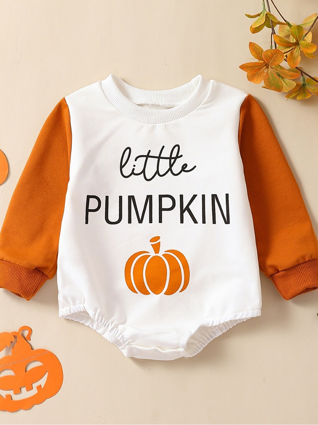 

StyleCast Infant Girls Brown Typography Printed Bodysuit, White