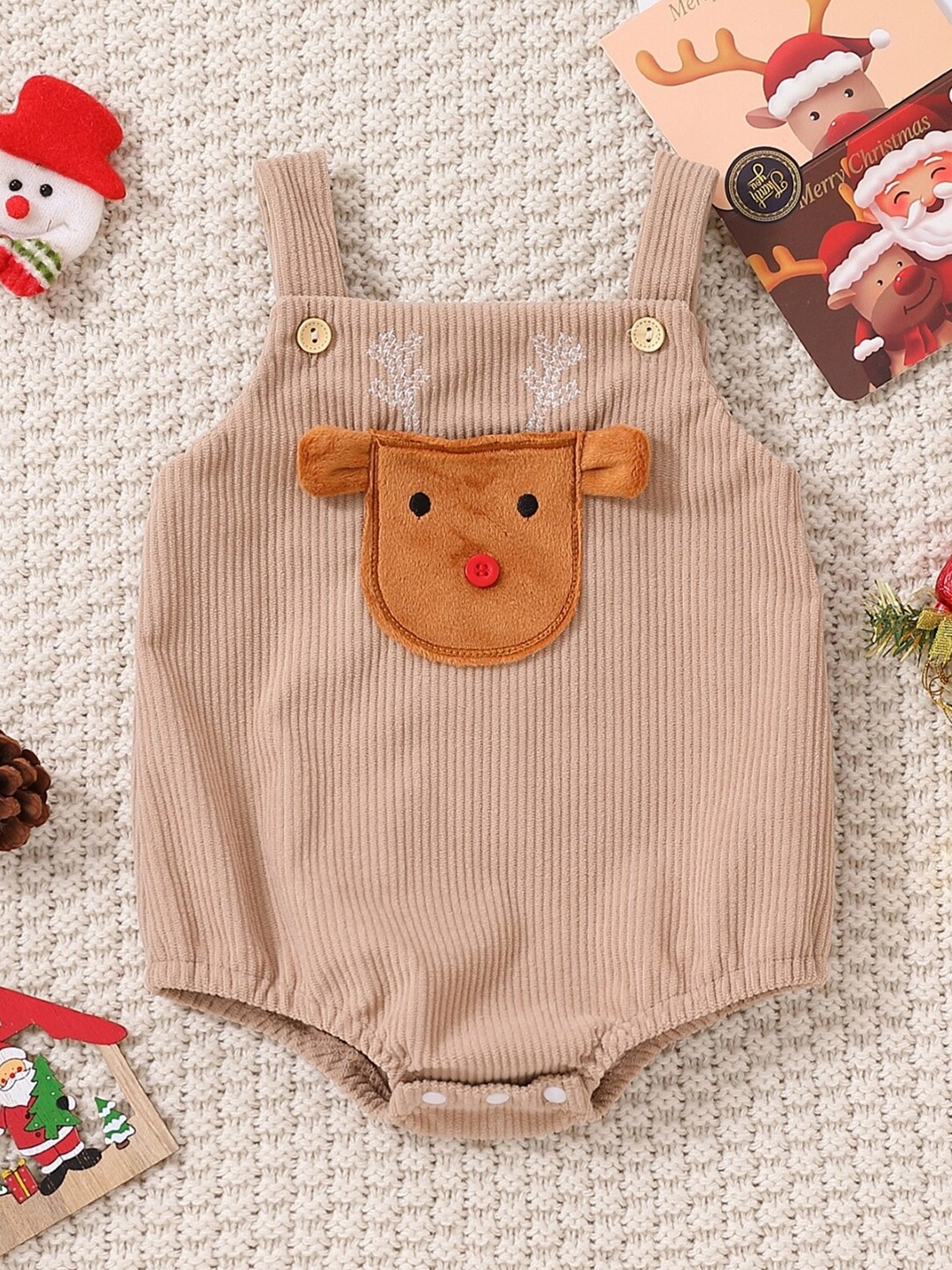 

StyleCast Infants Girls Brown Self Design Bodysuit