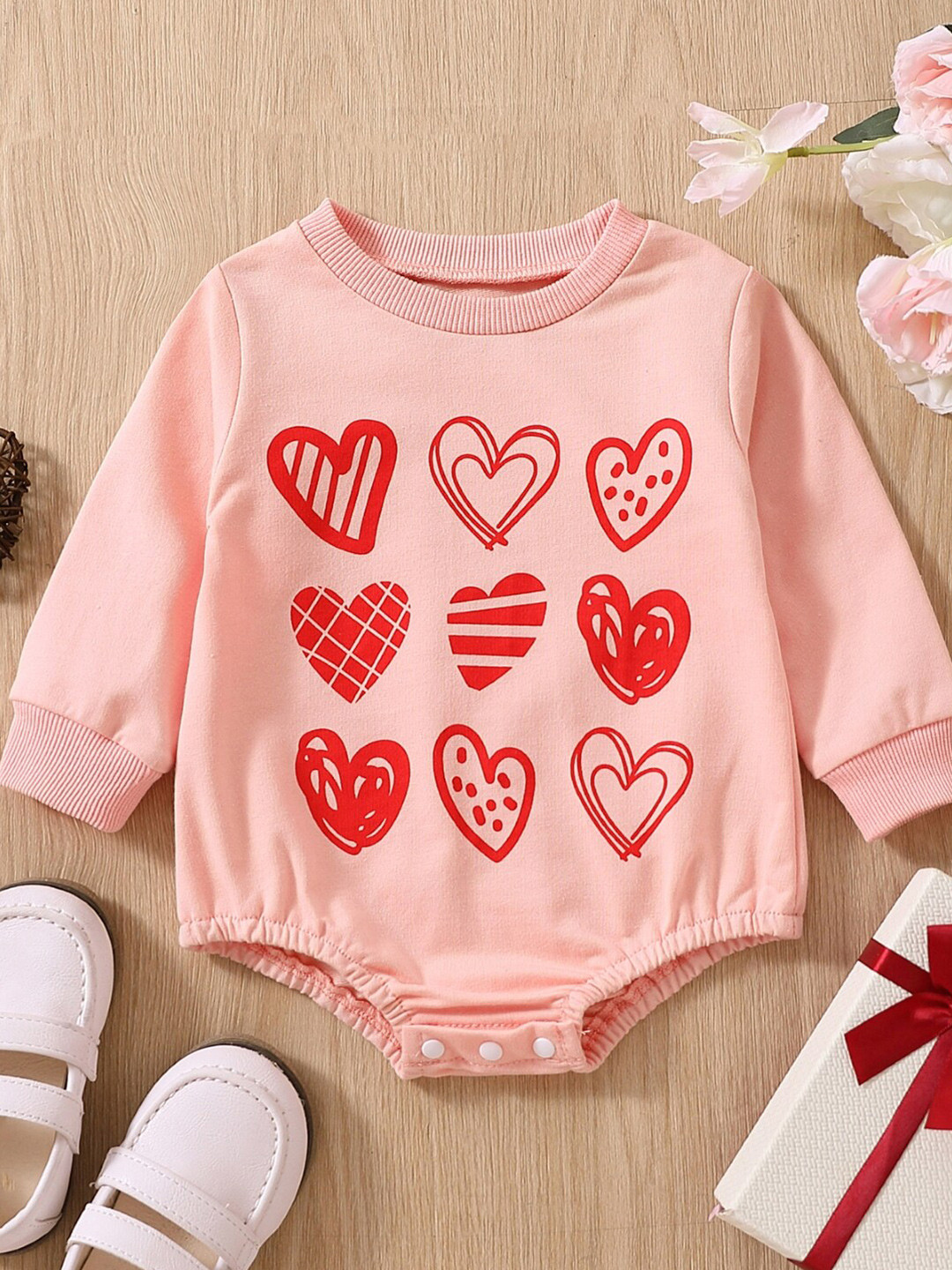 

StyleCast Infant Girls Printed Long Sleeves Bodysuit, Pink