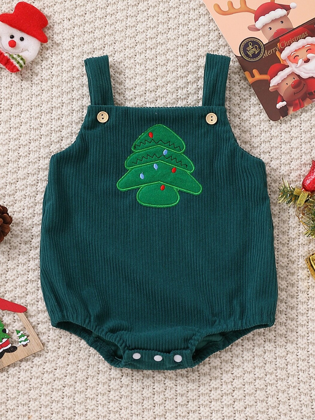 

StyleCast Infant Girls Self Design Sleeveless Bodysuit, Green