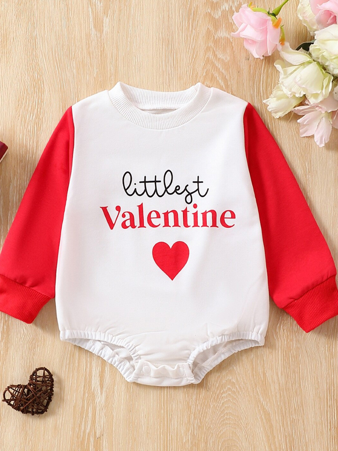 

StyleCast Typography Printed Cotton Bodysuit, Red