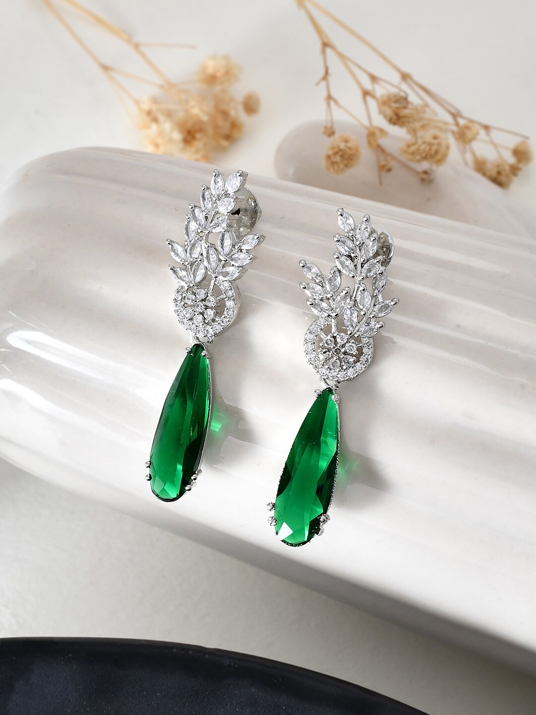 

Silvermerc Designs Silver-Plated Contemporary Drop Earrings