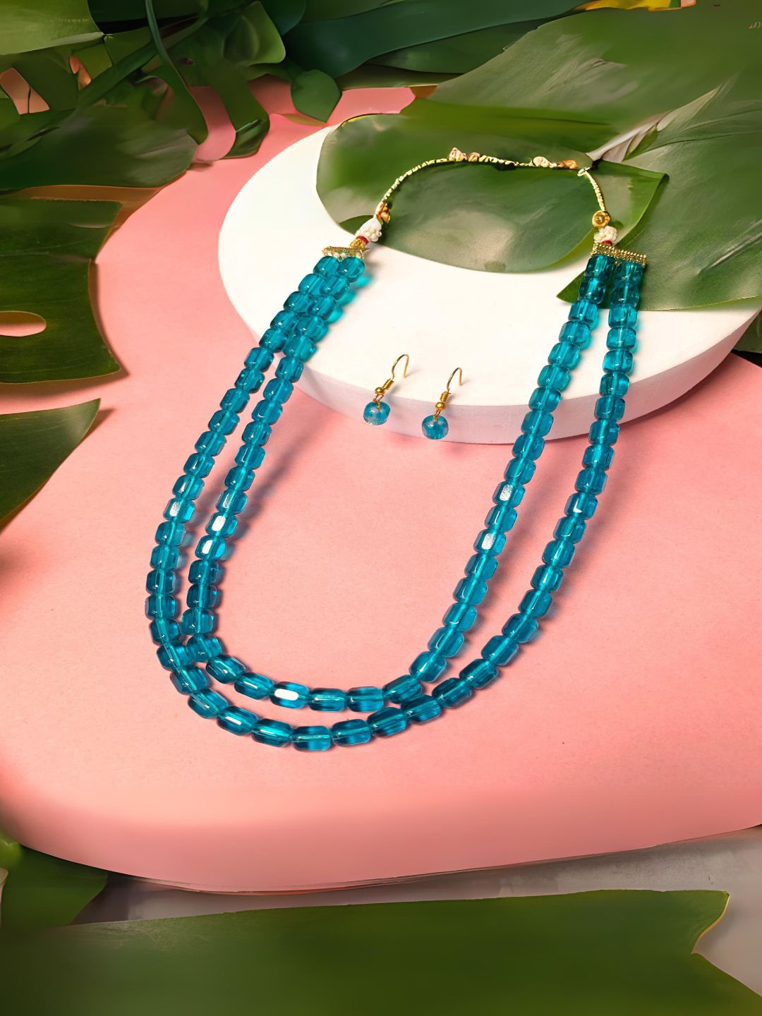 

I Jewels Gold-Plated Pearl Beaded Jewellery Set