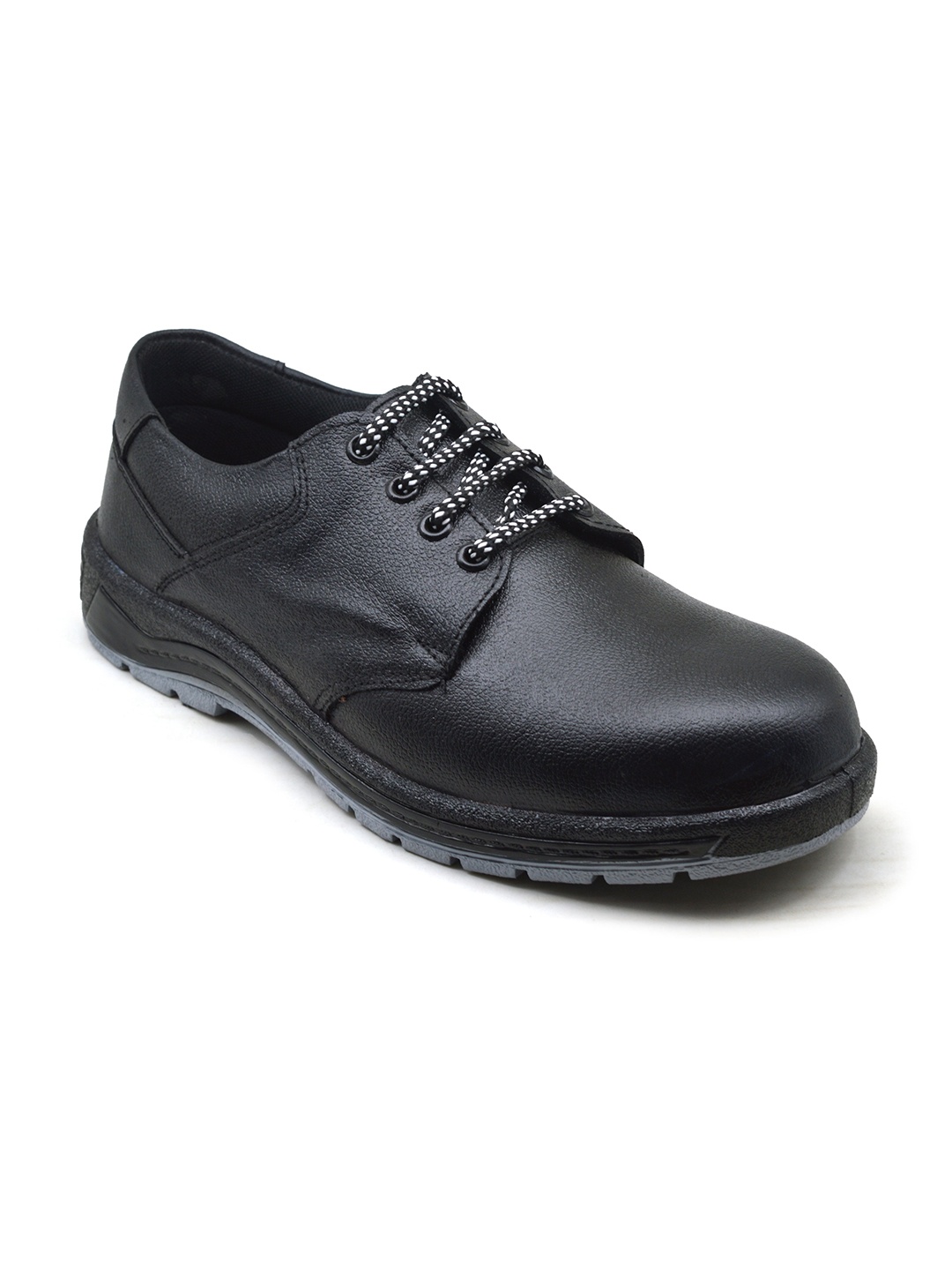 

IMCOLUS Men Round Toe Leather Derbys, Black
