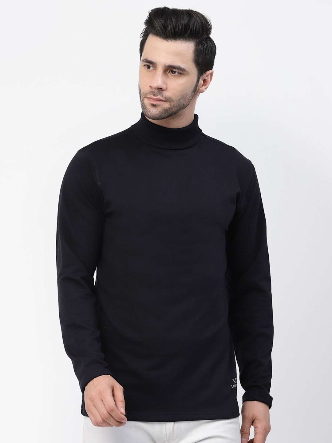 

UZARUS High Neck Opaque Regular T-shirt, Navy blue