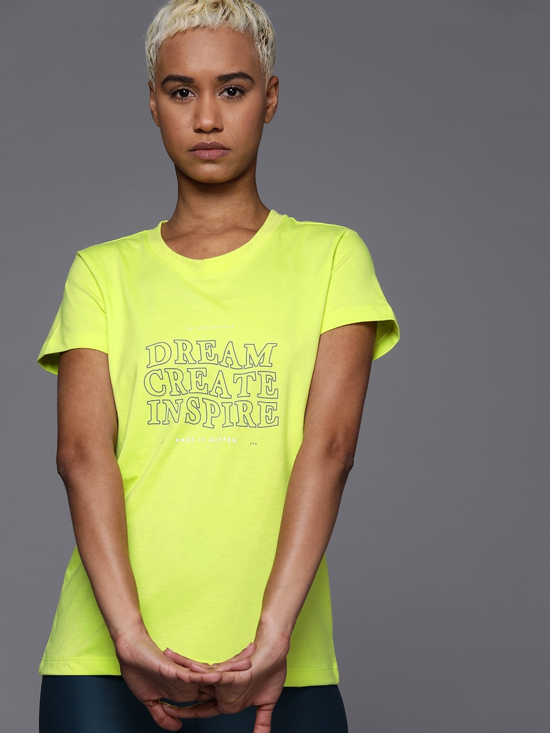

HRX by Hrithik Roshan Printed Lifestyle T-shirt, Lime green