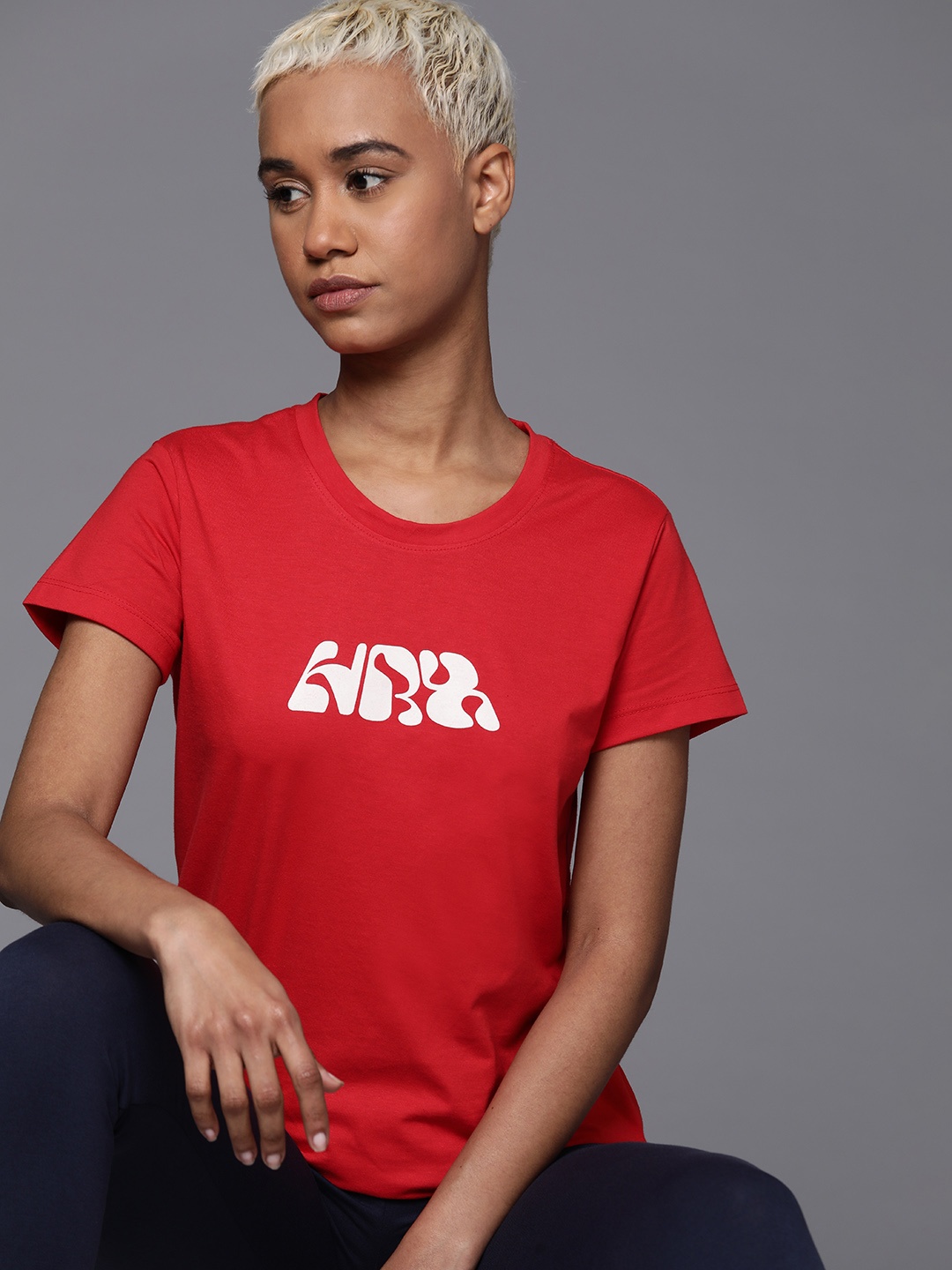 

HRX by Hrithik Roshan Printed Lifestyle T-shirt, Red