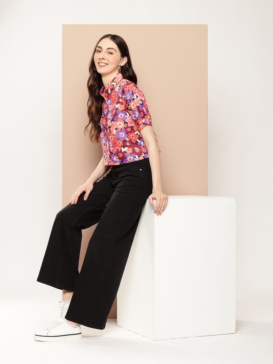 encore by INVICTUS Floral Opaque Printed Casual Shirt, Multi