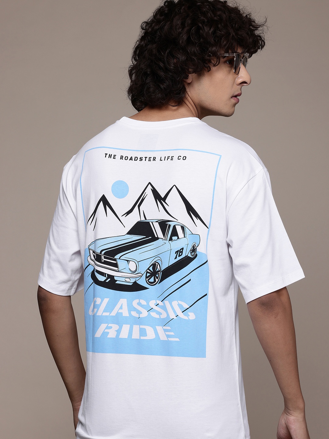 

The Roadster Lifestyle Co. Printed Relaxed Fit Pure Cotton T-shirt, White