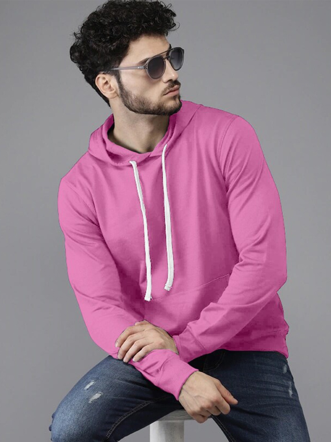 

Zombom Unisex Hooded Long Sleeves Pullover, Pink