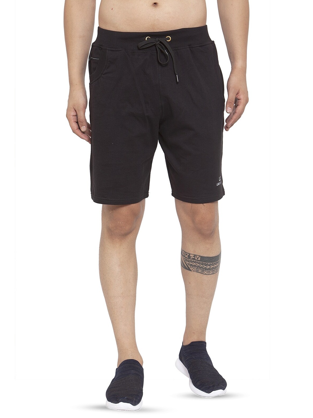 

UZARUS Men Cotton Sports Shorts, Black