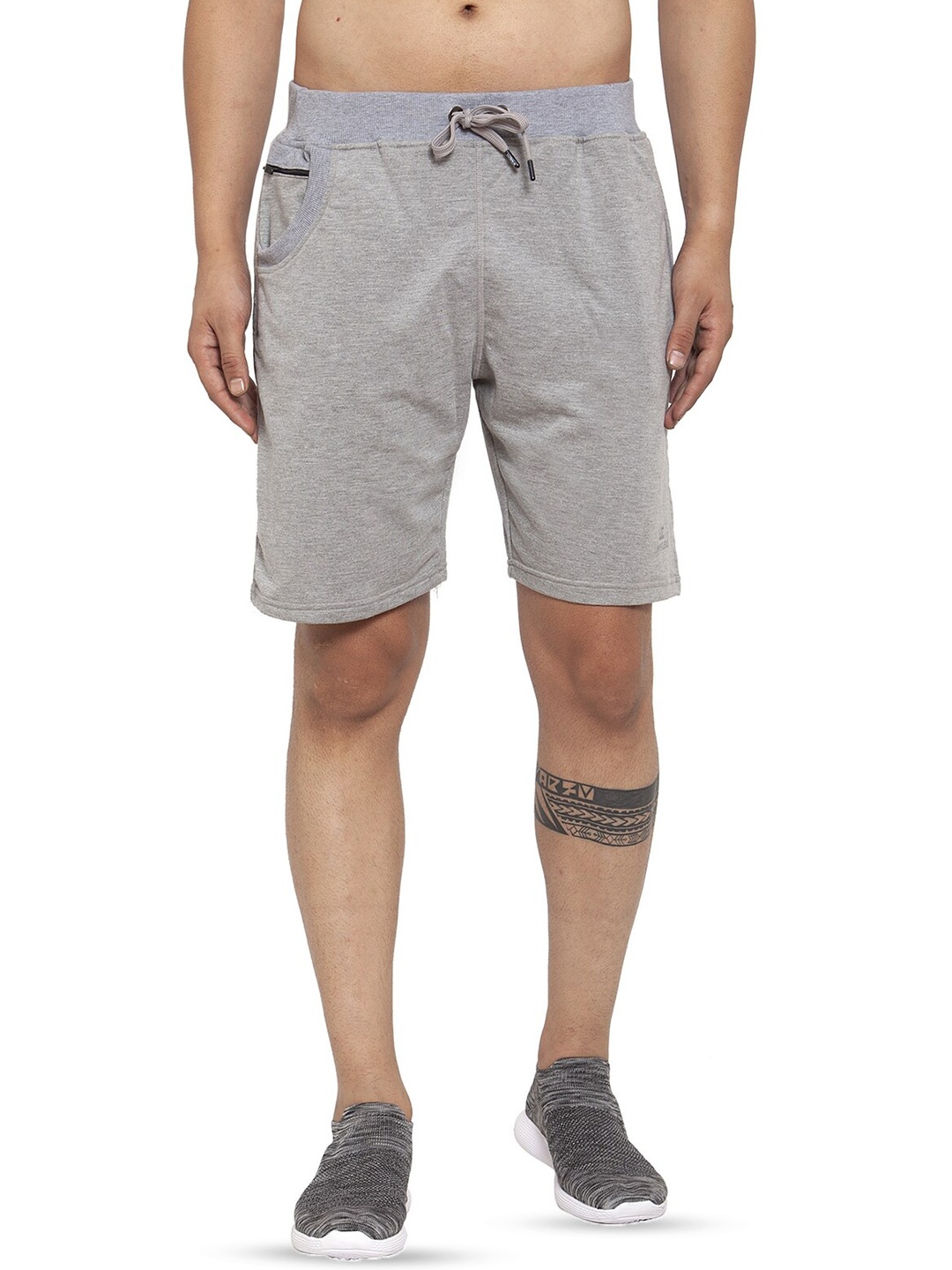 

UZARUS Men Mid-Rise Cotton Sports Shorts, Grey