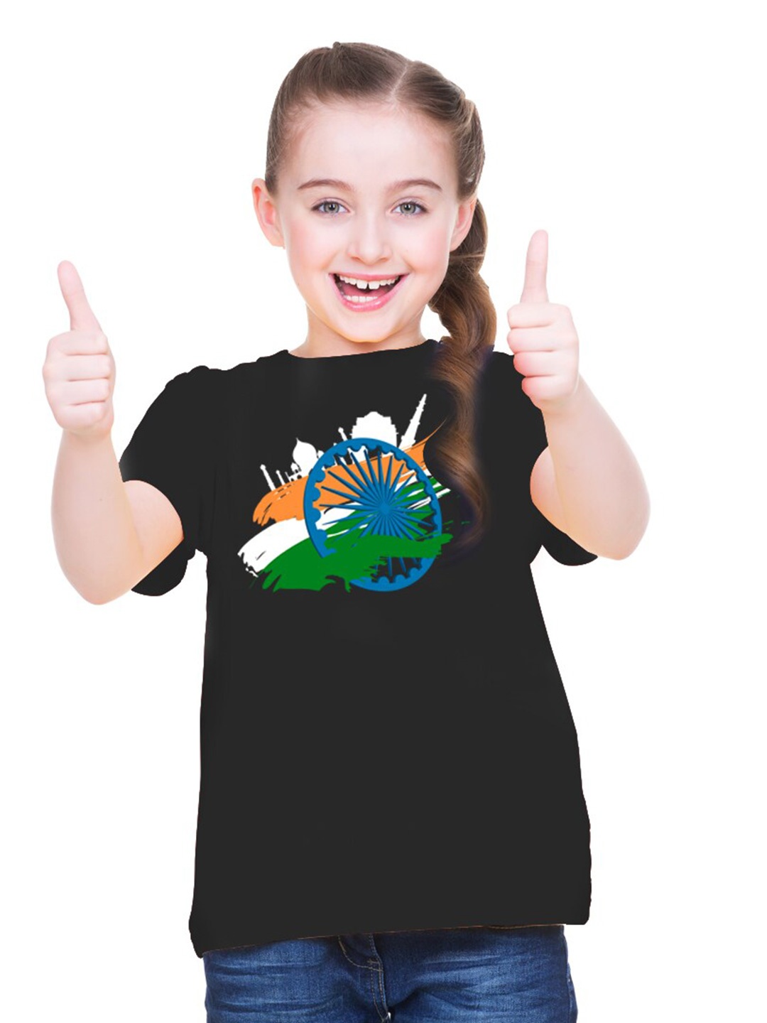

BRATMA Kids Graphic Printed Round Neck Regular Fit T-shirt, Black