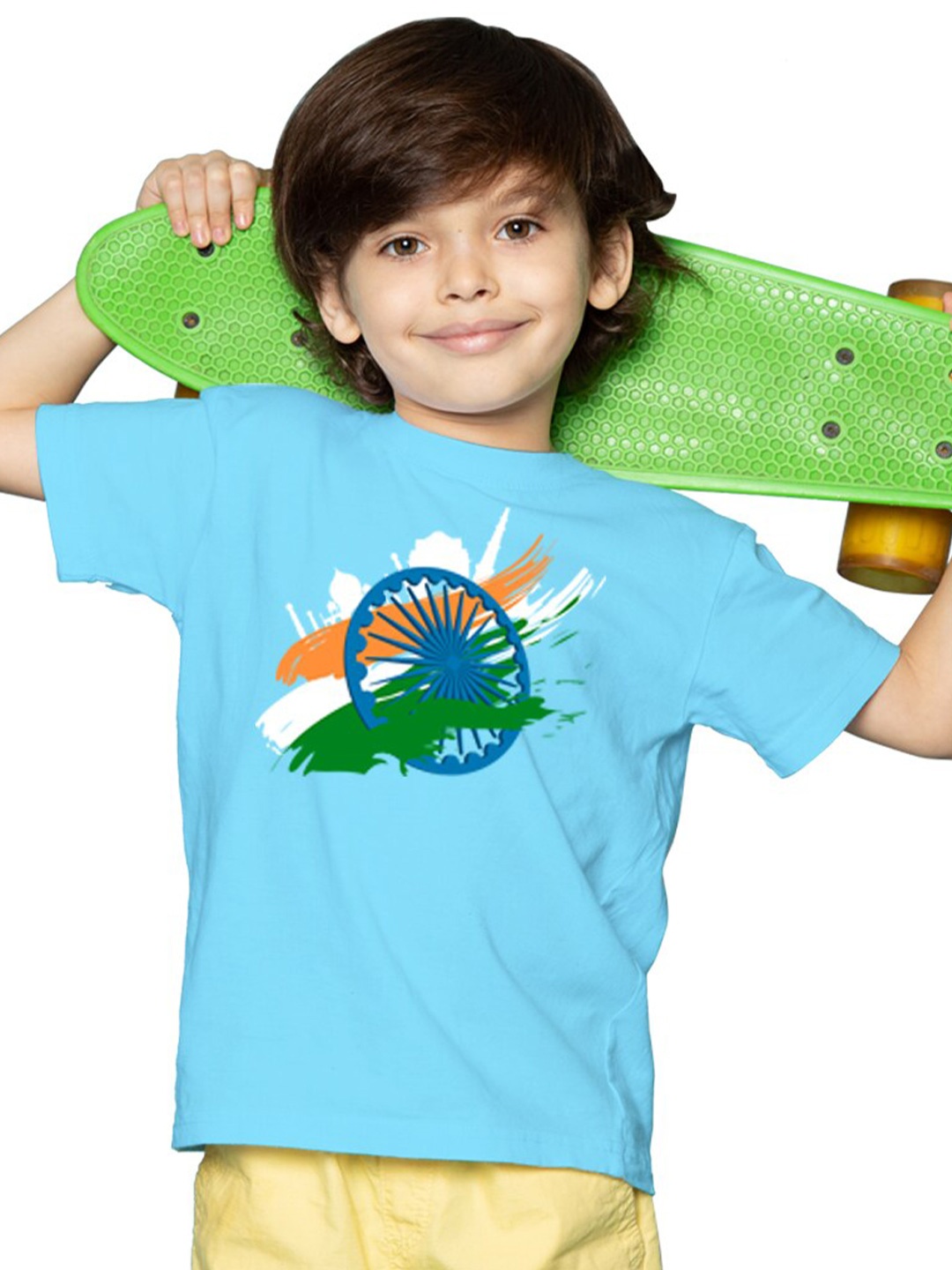 

BRATMA Boys Round Neck Short Sleeves Printed Causal Tshirt, Blue