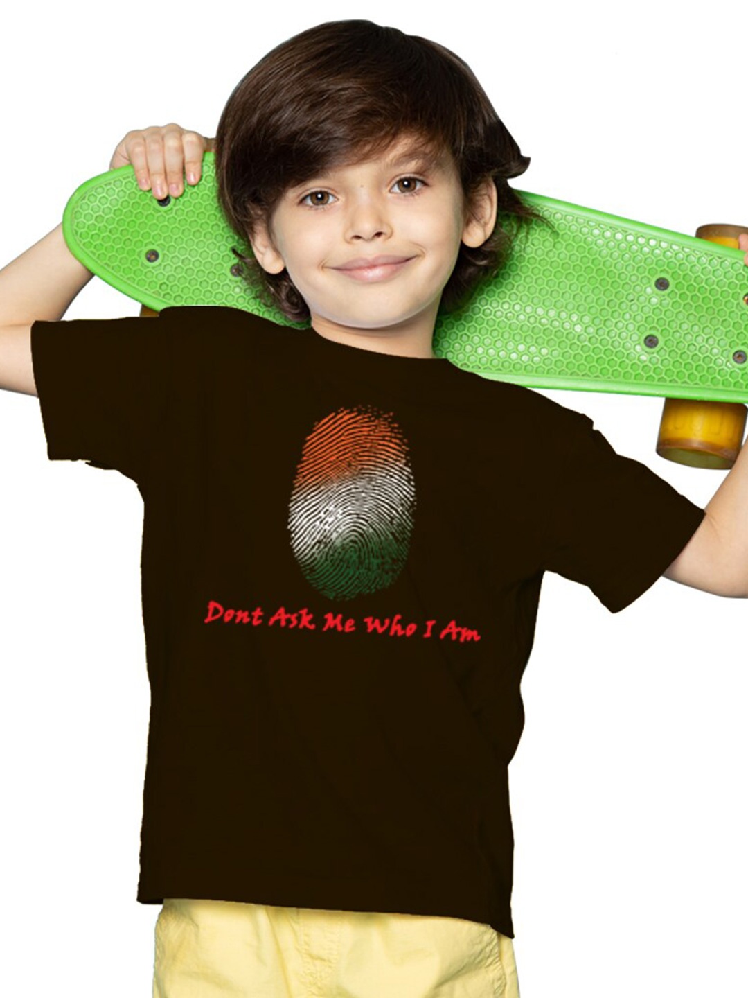 

BRATMA Boys Round Neck Short Sleeves Printed Causal Tshirt, Black
